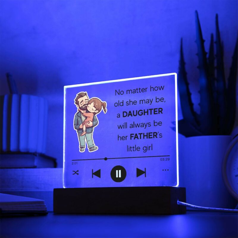 Malttrix's Square Acrylic Plaque - Father Little Girl - Image 7