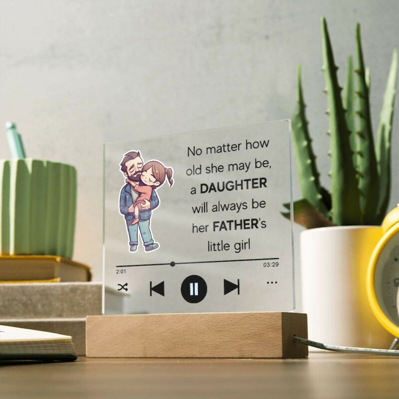 Malttrix's Square Acrylic Plaque - Father Little Girl - Image 5