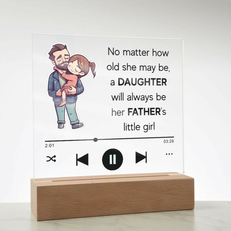 Malttrix's Square Acrylic Plaque - Father Little Girl - Image 6