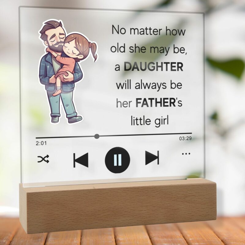Malttrix's Square Acrylic Plaque - Father Little Girl