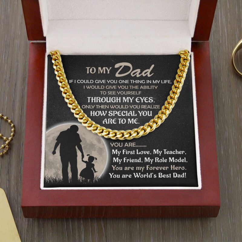 Malttrix's Cuban Link Chain - You Are world Best Dad From Daughter - Image 5